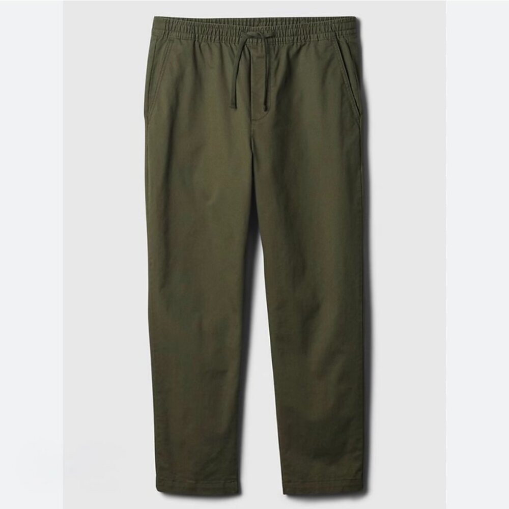 Gap Men's XS Easy Essential Pull On Drawstring Pants Olive Green Khaki Pockets